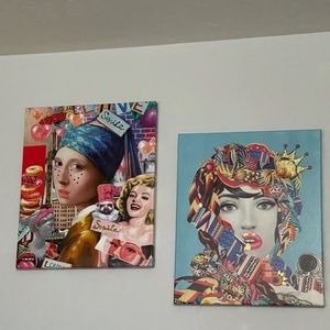 2 canvas paintings